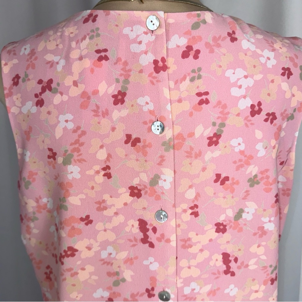 Liz Claiborne Villager Skirt Outfit Set Sz 8 Pink Floral Buttons Up Back Easter - Picture 5 of 15